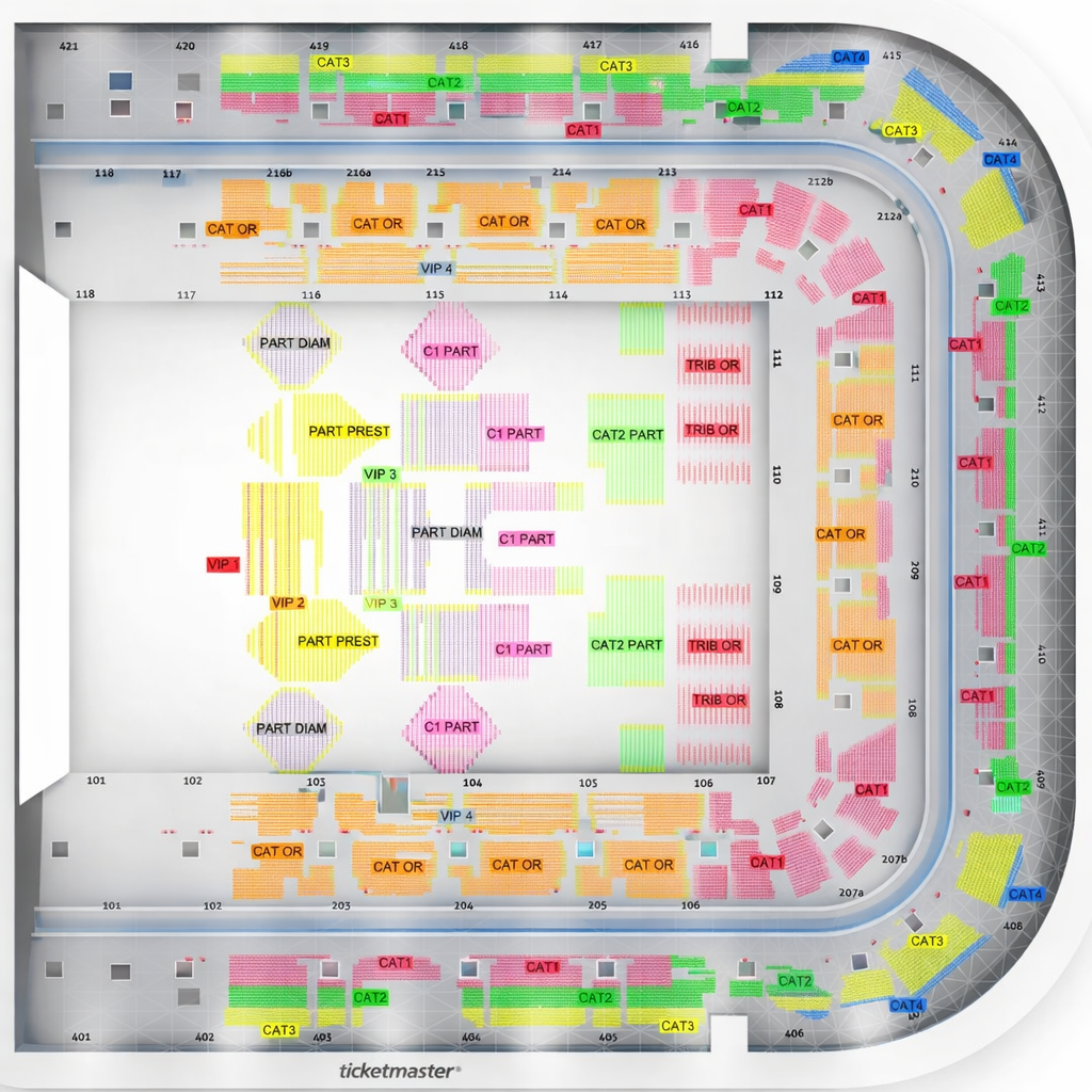 Plan Paris La Défense Arena — Céline Dion